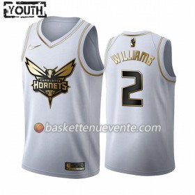 Maillot Basket Charlotte Hornets Marvin Williams 2 2019-20 Nike Blanc Golden Edition Swingman - Enfant